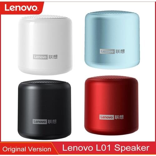 Lenovo L01 TWS Mini Bluetooth Speaker Portable Outdoor Loudspeaker Wireless Column Stereo Music Surround Bass Waterproof speaker