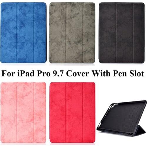 Soft Silicone TPU Cover Protector for iPad Pro 9.7 With Apple Pen Pencil Slot Holder Case for iPadPro 9.7 inch Pouch iPadPRo9.7