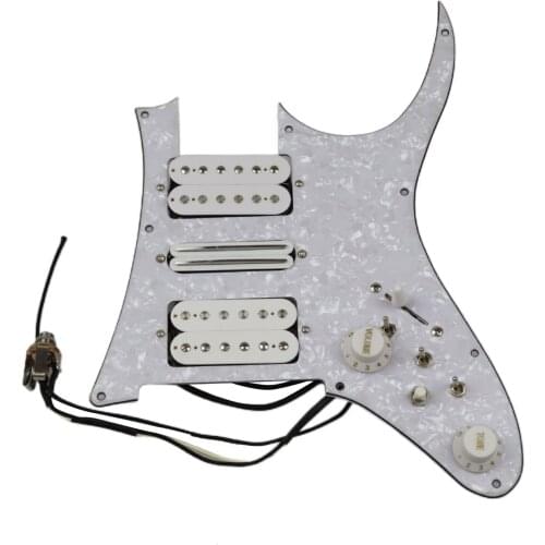 Prewired Pickguard Guitar Pickups Humbucker Pickups Alnico 5 HSH 4C Wiring Harness Push-pull single cut Set For IBAZ RG Series