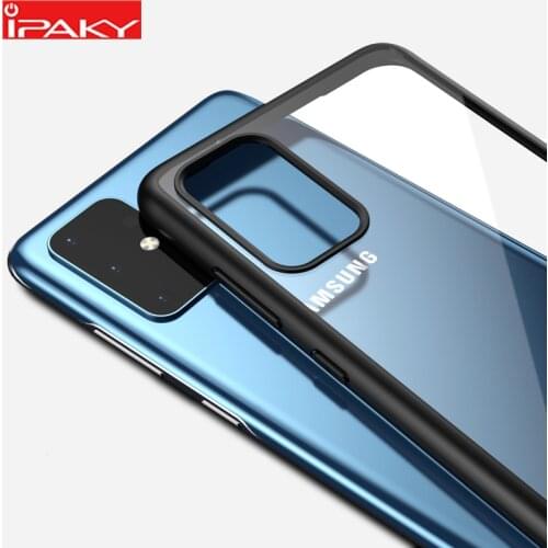For Samsung S20 Case IPAKY S20 Plus Transparent Impact Resistant TPU+PC Hybrid Shockproof for Samsung Galaxy S20 Ultra Case