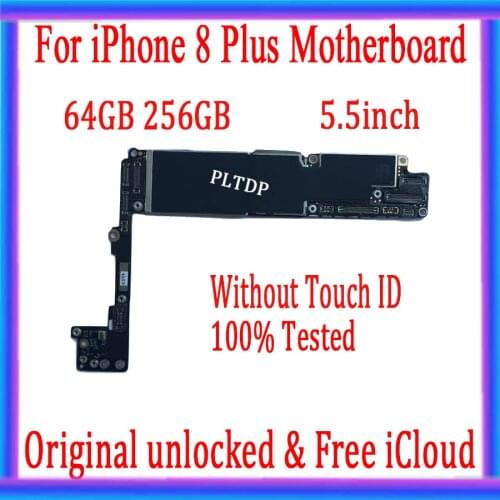 Without Touch ID for iphone 8 Plus Motherboard with clean iCloud, 100% Original unlocked for iphone 8 Plus 8p Logic board+Chips