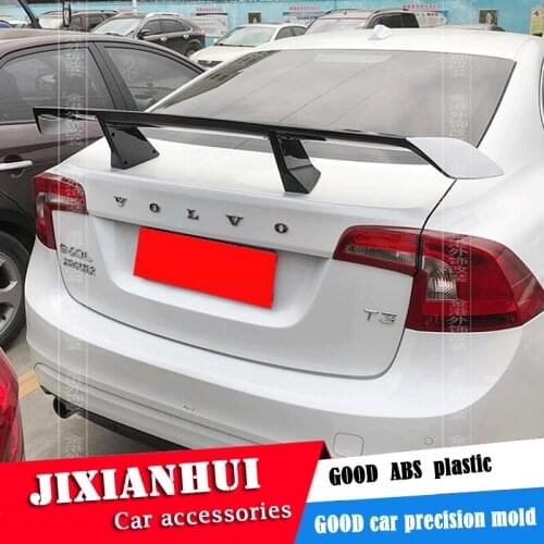 For Volvo S60 Sedan Universal TF Spoiler 2006-2018 S90 S70 S80 Spoiler ABS plastic Material Car Rear Wing Color Rear Spoiler