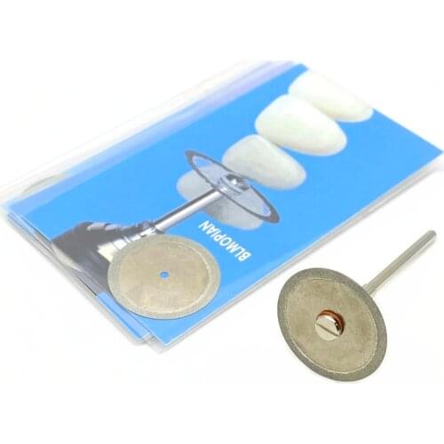 5pcs/set Rotary Tools Dental Diamond Disc Disks Double Sided Grit Cutting Disc Tool Diameter 22mm Thickness 0.25mm