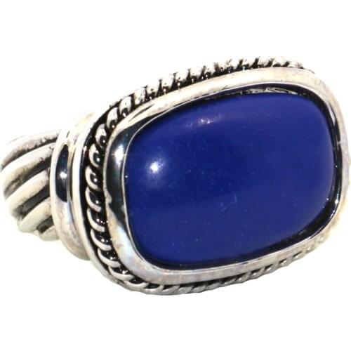 Lapis lazuli 925 Sterling Silver Top Quality Fancy Jewelry wedding Ring Size 6 7 8 9 10 11 F1202