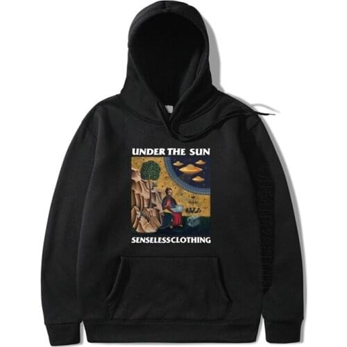 Funny Jesus Aliens UFO Mens Streetwear Hoodie Spring And Hot Daily Casual Loose Hip Hop Fashion Pullover Hoodie Men