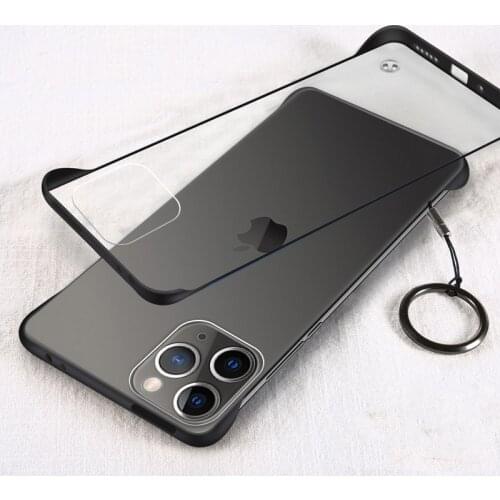 Ultra Thin Frameless Ring Case For iPhone 12 Mini 11 12 Pro Max SE 2020 Clear Cover Cases for iPhone X XR XS Max 6 6S 7 8 Plus