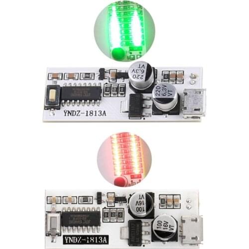 USB Mini Music Spectrum Light 2x13 LED Board Voice Control Sensitivity Adjust