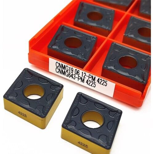 High-quality 10PCS CNMG190612-PM 4225 External Turning Tools Carbide Insert CNMG643-PM 4225 Turning Insert Tungsten Carbide