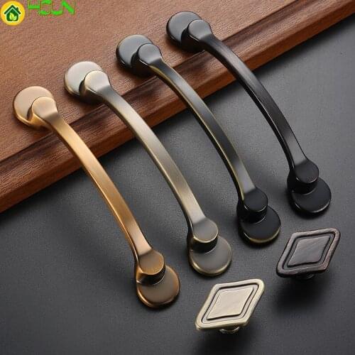 High Quality American Style Black Handles for Furniture Drawer Cabinet Kitchen Pull Handles Knobs Handle Wardrobe Z-1131