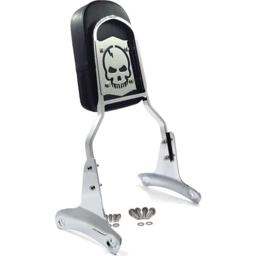 Aftermarket motorcycle parts Skull Backrest Sissy Bar for 1997-2003 Honda Shadow ACE 750 VT750 400 VT400 chromed