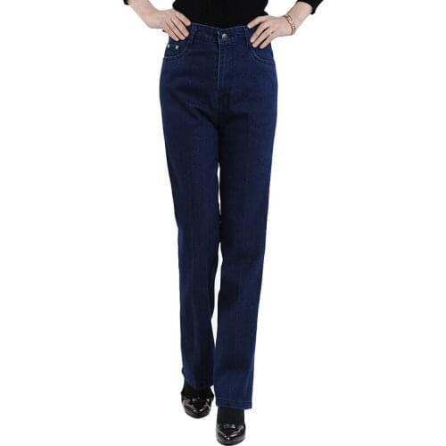 Plus Size Women Pants Straight Leg Jeans Fashion Mom Casual Pants Loose High Waist Denim Pants Autumn Winter Jeans Female