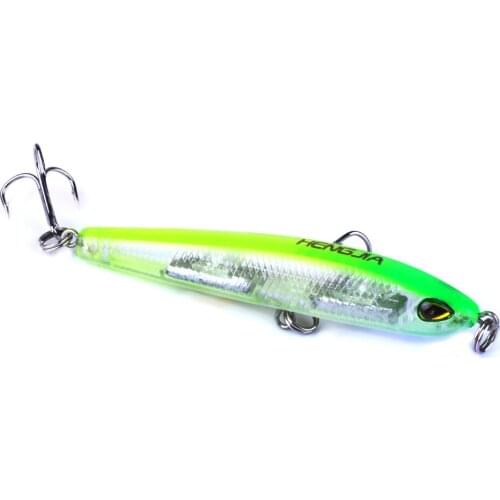 1pc 7.5cm 9g Minnow Pencil Fishing Lure Hard Bait isca artificial Wobbles Slow Sinking Lifelike Baits High quality hook