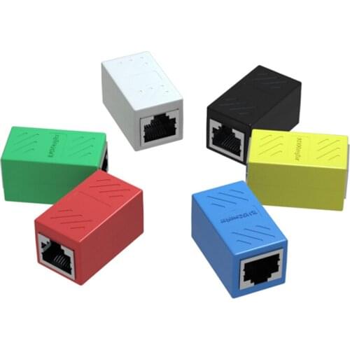 1PCS Multicolor Female to Female Network LAN Connector Adapter Coupler Extender RJ45 Ethernet Cable Extension Converter