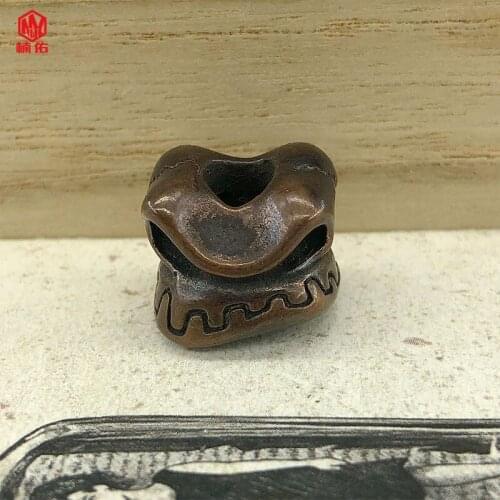 1PCS Outdoor Tool Flashlight Accessories Hell Imp Pracord Brass Knife Beads