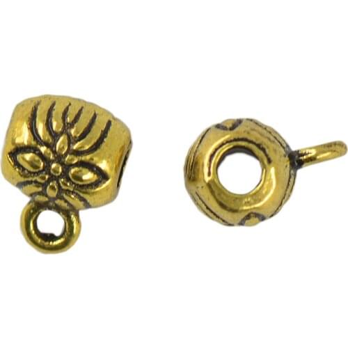 100pcs Tibetan Old Gold Connector Spacer Beads Charm Pendant 6x5
