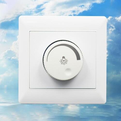 100W 220V Dimmer Switch 86 Type Concealed Installation LED Dimming Controller For Dimmable Ceiling Light Downlight Spotlight