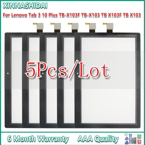 5Pcs/lot 10.1" For Lenovo Tab 3 10 Plus TB-X103F TB-X103 TB X103F TB X103 Touch Screen Digitizer Assembly Glass Sensor Panel