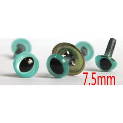60pcs/lot 7.5mm fantasy blue color CAT safety eyes for felted wool doll
