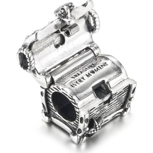Authentic S925 Bead DIY Jewelry Chest of Treasure Charm fit Lady Bracelet Bangle DIY Jewelry