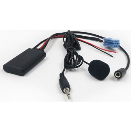 Biurlink MINI ISO 8Pin Plug Auxiliary AUX Line Bluetooth Audio Handsfree Adapter for Volkswagen Blaupunkt 150CM