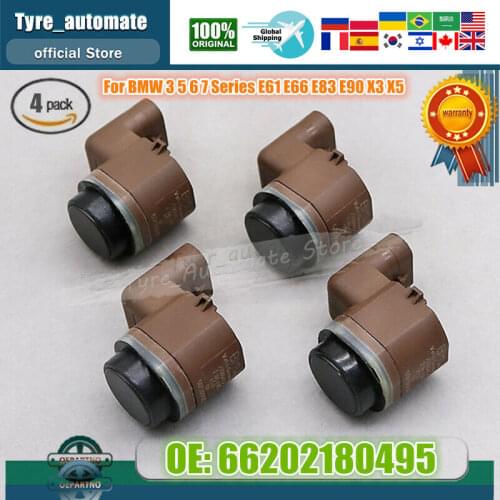 4 Pieces Parking Sensor PDC 66202180495 For BMW 3 5 6 7 Series E61 E66 E83 E90 X3 X5