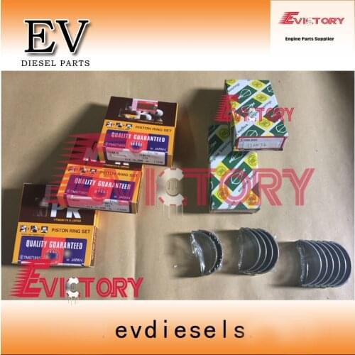 EV 3TNV76 piston ring+crankshaft bearing+con rod bearing+overhaul gasket for Yanmar VIO25 excavator