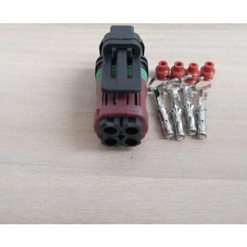 60pcs/lot 4 Pin/Way Tyco AMP TE Female Automotive Wire Harness Connector Plug For Volvo cars 1337352-1