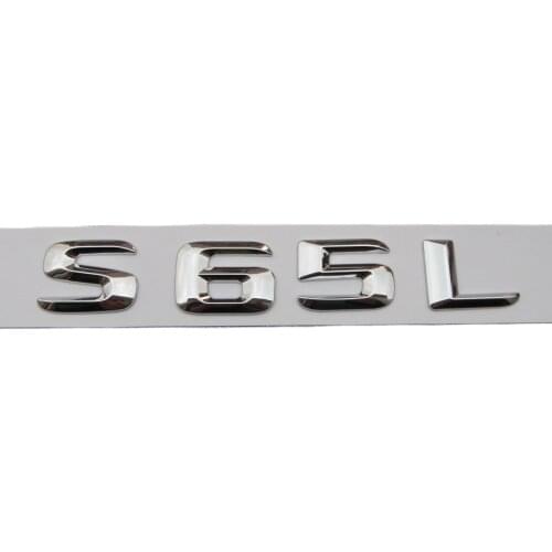 Chrome 3D ABS Plastic Car Trunk Rear Letters Badge Emblem Decal Sticker for Mercedes Benz S Class S65L