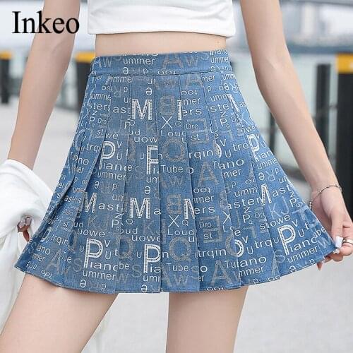 Inkeo Denim Skirts For Women