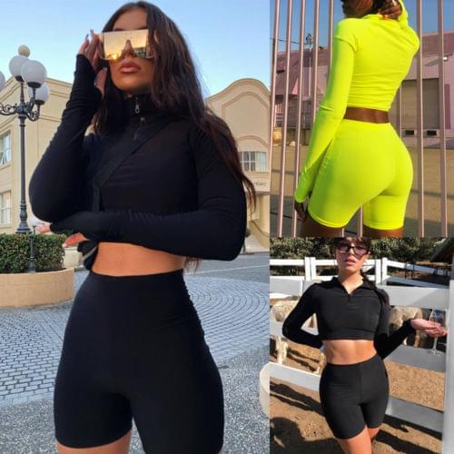 Women 2Pcs Tracksuit Hoodies Sweatshirt Sets Wear Lounge Suit