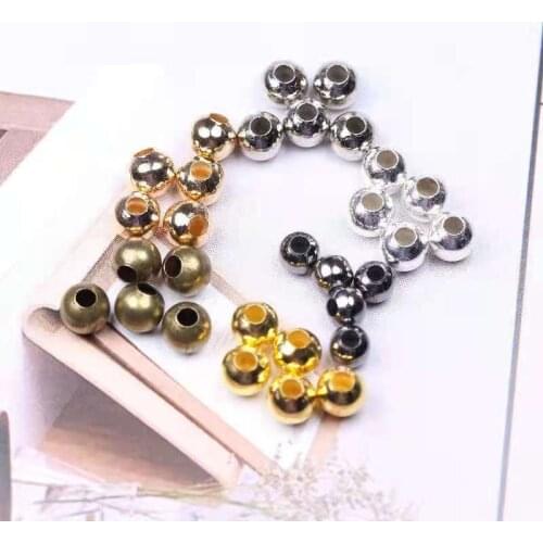 100pcs/Lot 2/2.4/3.2/4/5/6mm High Quality Round Beads Positioning Beads Spacer Beads Diy Jewelry Findings Accessoriess Wholesale