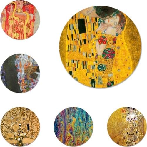 Kiss by Gustav Klimt Icons Pins Badge Decoration Brooches Metal Badges For Backpack Decoration