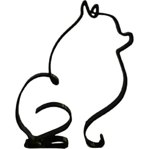 Dog Minimalist Art Sculpture Wrought Iron Desktop Ornament Dog Art Sculpture Artwork Interesting Statues Home Office