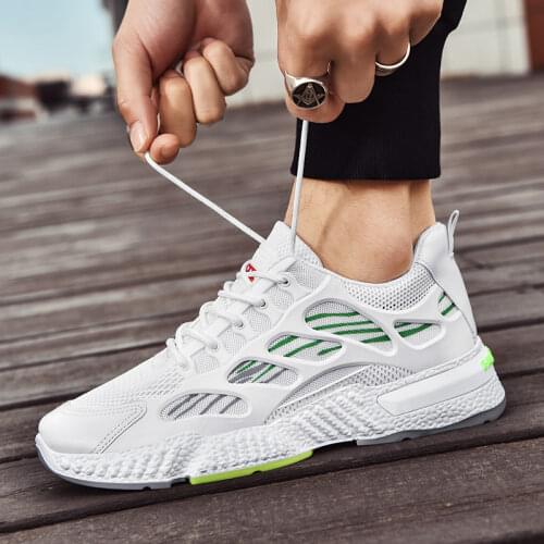New Popular Style Men Tennis Shoes Outdoor Jogging Sneakers Lace Up Men Athletic Shoes Comfortable Light Soft Size 39-44