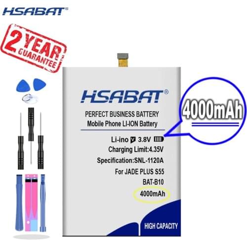 HSABAT 0 Cycle 4000mAh BAT-B10 Battery for Acer Liquid Jade S55 High Quality Mobile Phone Replacement Accumulator