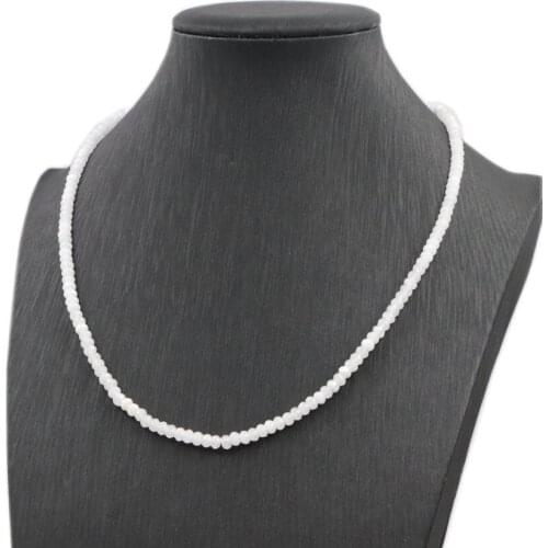 New Trendy Jewelry Strand Necklace Bracelet for Women Girl Natural White Stone Crystal Seed Beads Jades Party Wedding Gifts B112