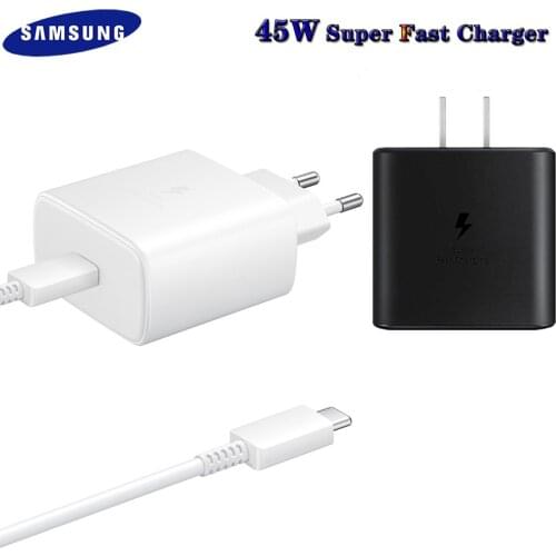 EP-TA845 Original Samsung 45W Charger Super Fast Charge Usb Type C Pd PPS Quick Charging EU/US For Galaxy S21 S20 Note 20 Ultra