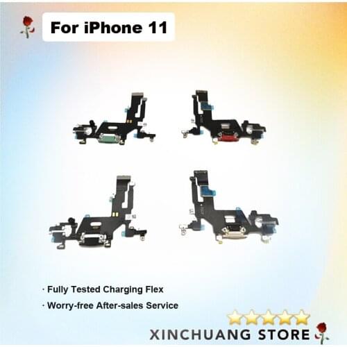 Original Quality Charging Charger Port USB Dock Connector Flex Cable For iPhone 11 with Headphone Audio Jack & Mic