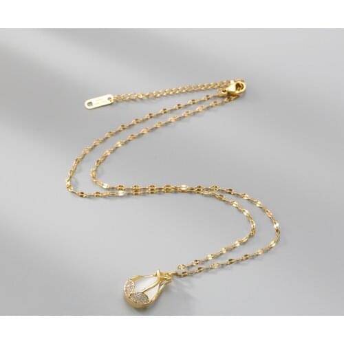 Fashion 316L Titanium steel flower Necklace for Women Pendant Necklace Gift Party collares Accessories Necklace Jewelry