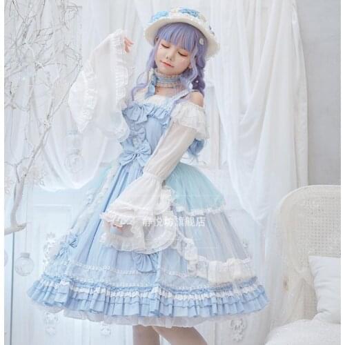 Princess sweet lolita dress Cos loli lolita tea party gorgeous jsk dress kawaii retro Vestidos