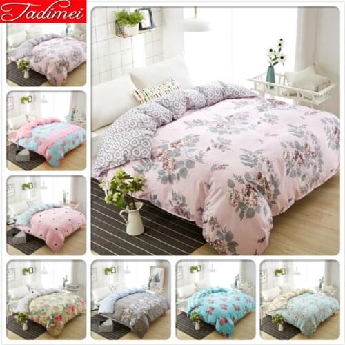 1 piece Duvet Cover Soft Cotton Quilt Comfoter Bedding Bag Single Twin Queen King Size Bedspread 150x200 180x220 200x230 220x240