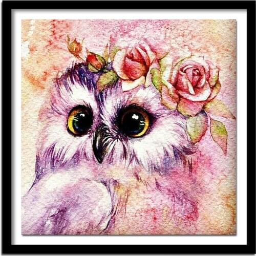 Full Square Diamond 5D DIY Diamond Painting "Cute owl" Embroidery Cross Stitch Rhinestone Painting Home Decor