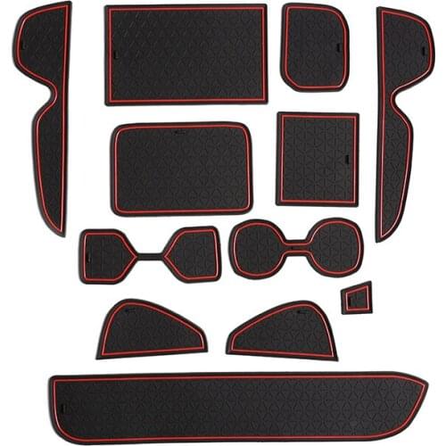 Anti-Slip Gate Slot Mat for Toyota RAV4 2019 2020 Interior Accessories Rubber Cup Holders Non-Slip mats Car Sticker （12 PCS