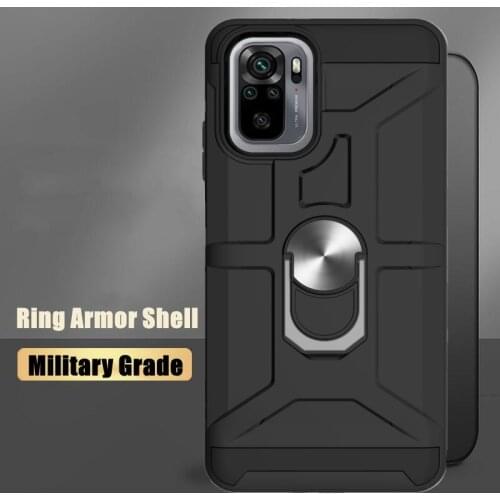 ShockProof Armor Phone Case For Xiaomi Mi 11 10T Lite 11i 10i Magnet Ring Case Back Cover For Xiaomi Little Poco X3 NFC Pro M3
