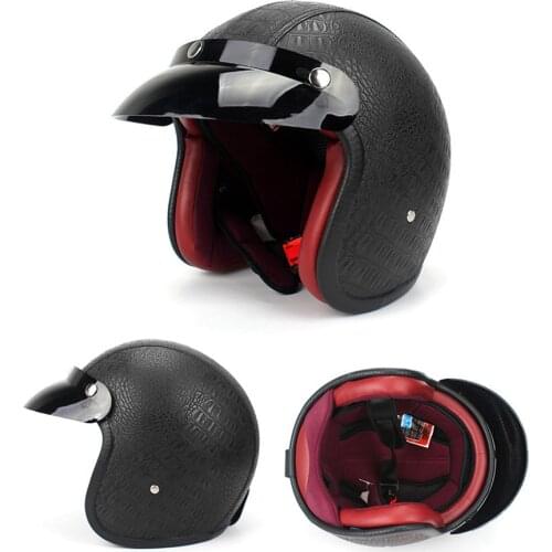 Retro Helmet Motorcycle Open Face 3/4 Helmet Personalized Mens Womens Vintage Retro Motorcycle Chopper Casco Moto Vespa