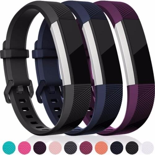 Silicone Replacement Band for Fitbit Alta HR and Alta Band With Metal Clasp (Classic)