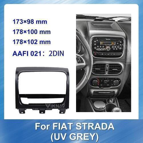 Car Radio Stereo Fitting installation Fascia for FIAT STRADA UV Grey Stereo Frame Fascias Panel Facial DVD Dash Bezel