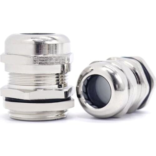 Waterproof Cable Gland IP68 Nickel Plated Brass 1/4" 3/8"1/2" 3/4" 1" BSPP/NPT Male Thraed for 3-6.5mm 4-8mm Cable