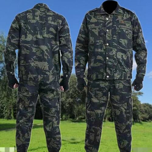 Labor Protection Camouflage Suit Mens Coat Work Clothes Suit Man Womens Thickened Military Training Multicam Tactical Genuine
