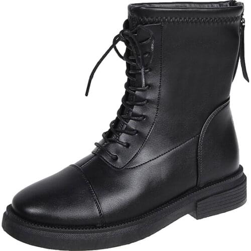 Goth Shoes For Women Boots For Women Ladies Boots Shoes High Quality Microfiber Street Style Work Boots Strap Punk Womens Boots